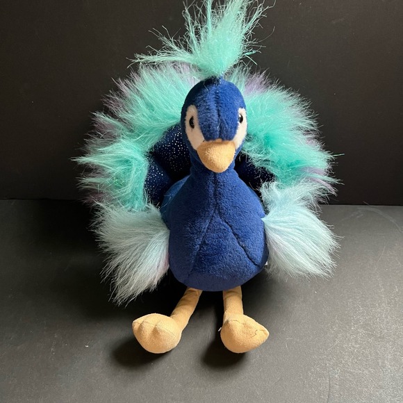 Aurora Other - Aurora Luxe Boutique 12" Mora Peacock Bird Stuffed Animal Plush Glittery Fluffy